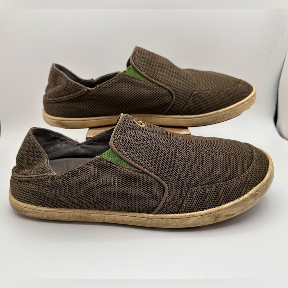 Olukai Men’s Nohea Mesh Slip On Sneakers Size 10 Gray